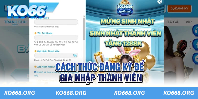 Cách thức đăng ký để gia nhập thành viên